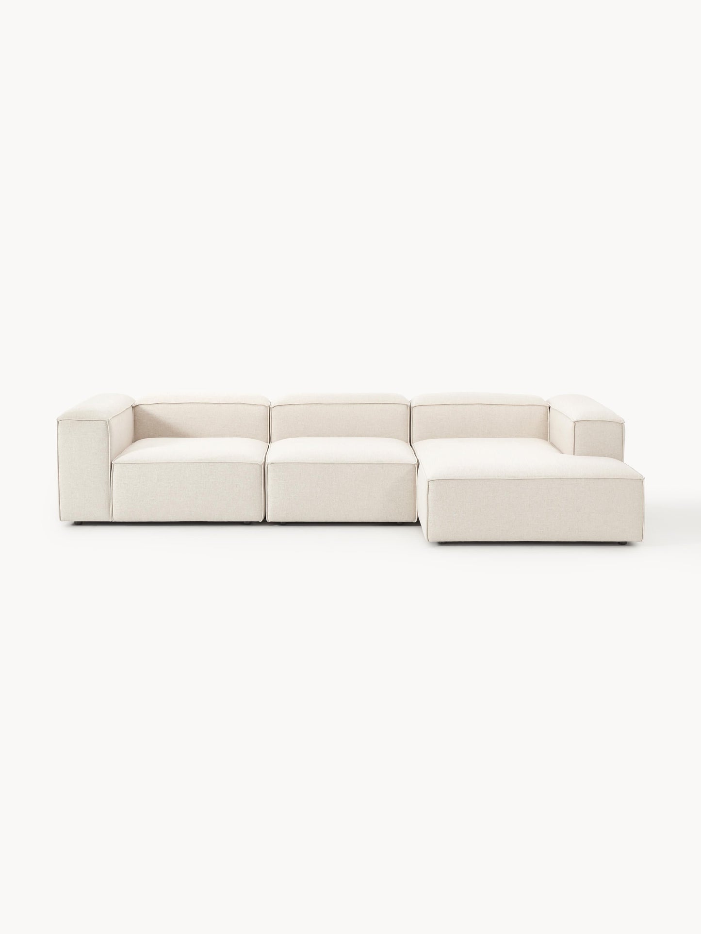 Lenroven Modular Linen Blend Corner Sofa (4-Seater)