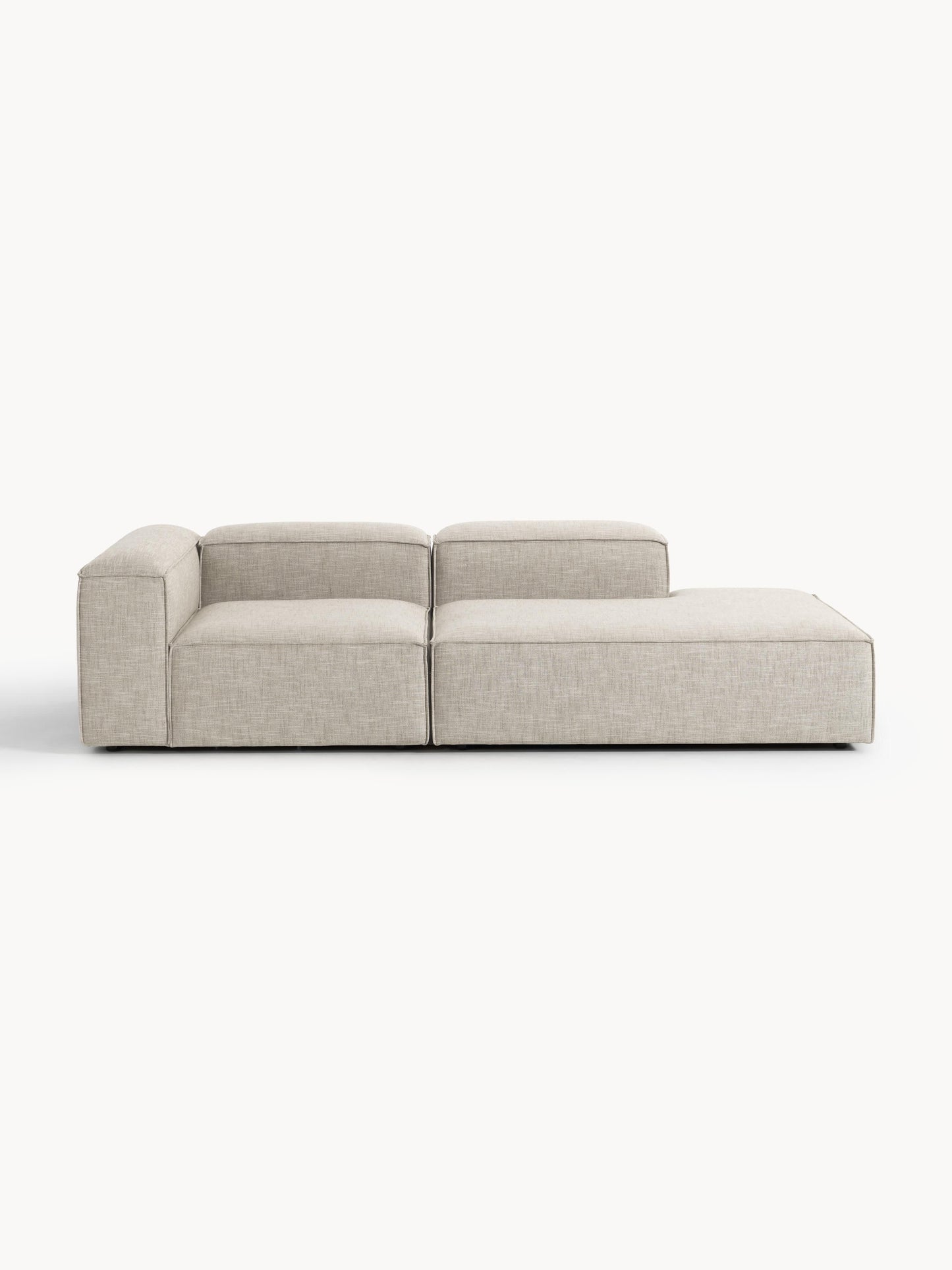 Lenroven Modular Linen Blend Ottoman