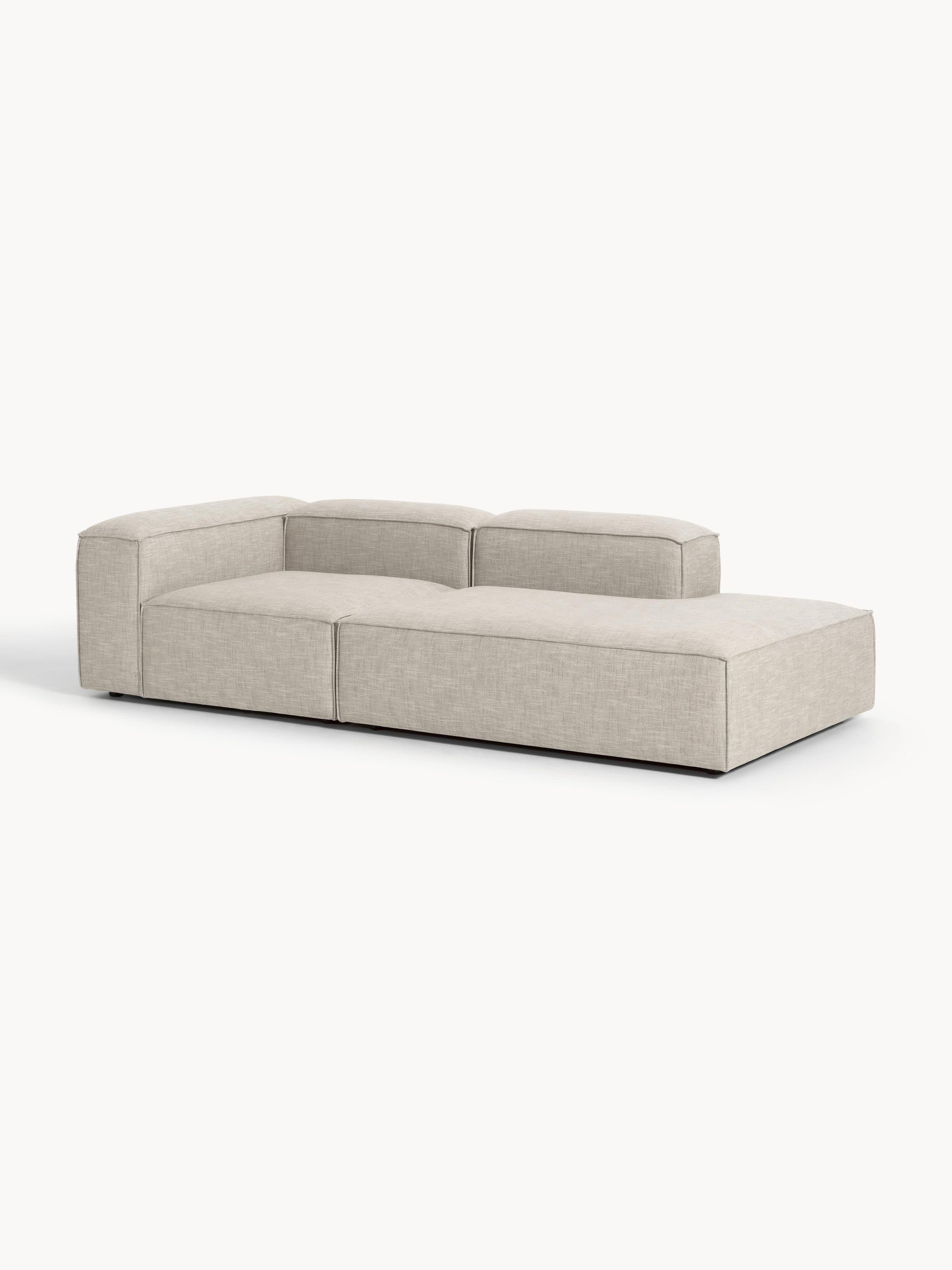 Lenroven Modular Linen Blend Ottoman