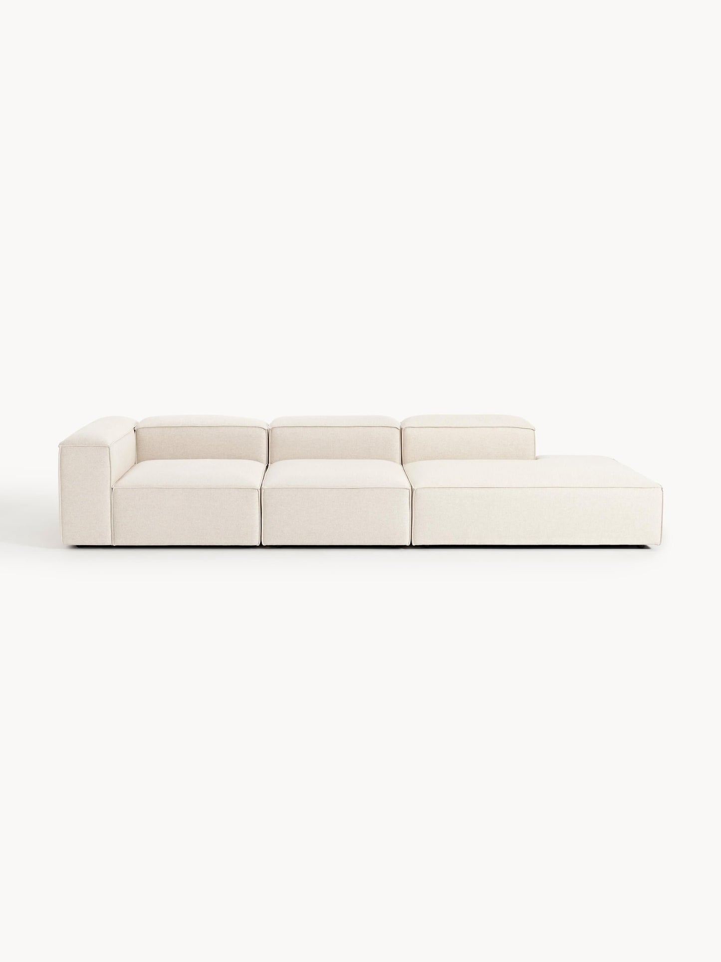 Lenroven Modular Linen Blend Ottoman, XL