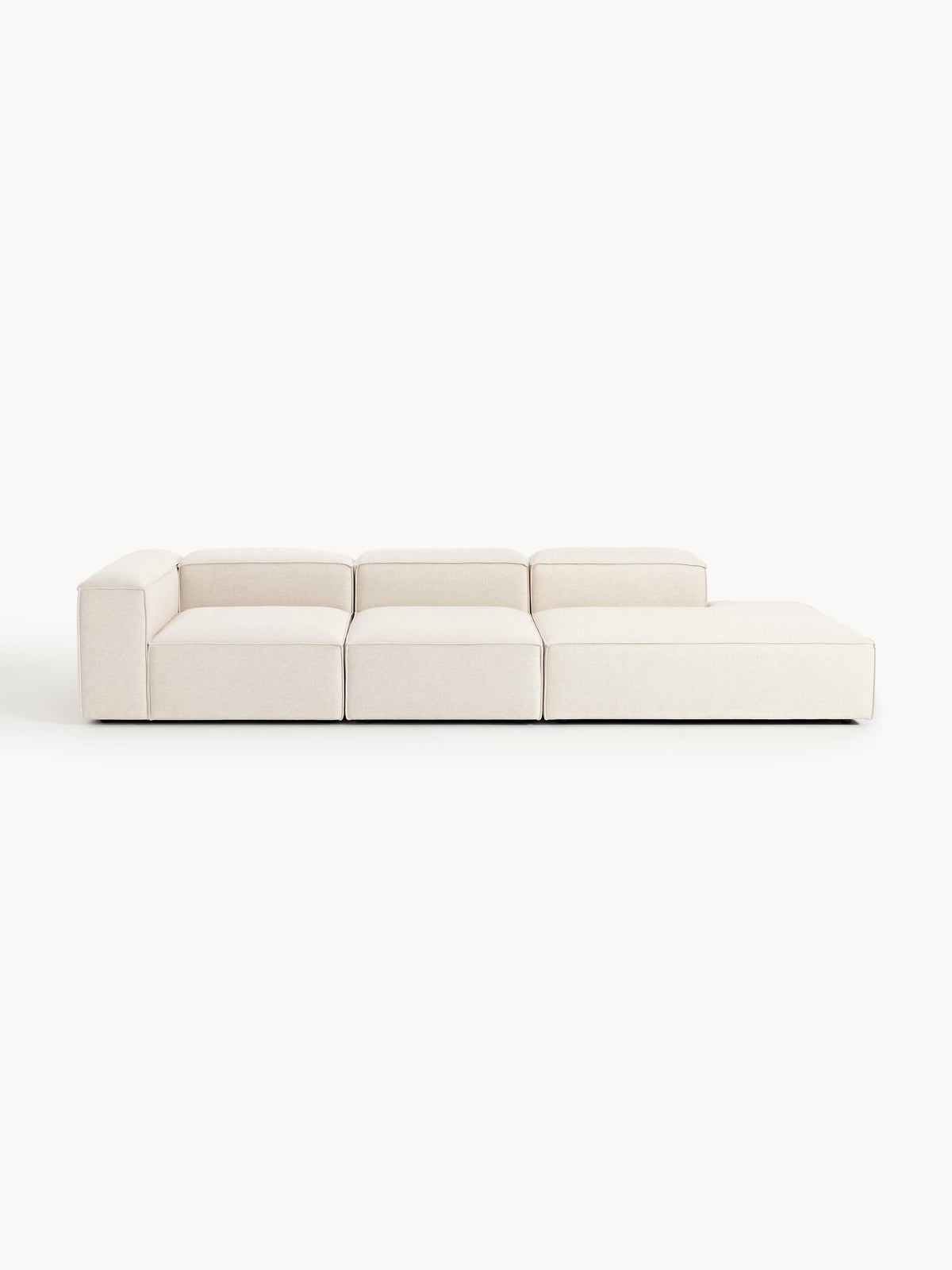 Lenroven Modular Linen Blend Ottoman, XL
