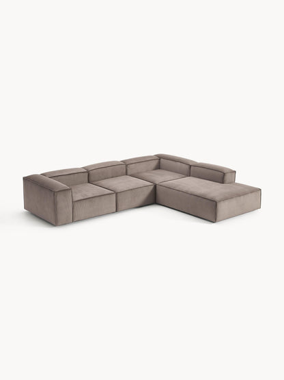 Lenroven Modular XL Corduroy Corner Sofa (4-Seater)