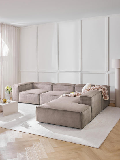 Lenroven Modular XL Corduroy Corner Sofa (4-Seater)