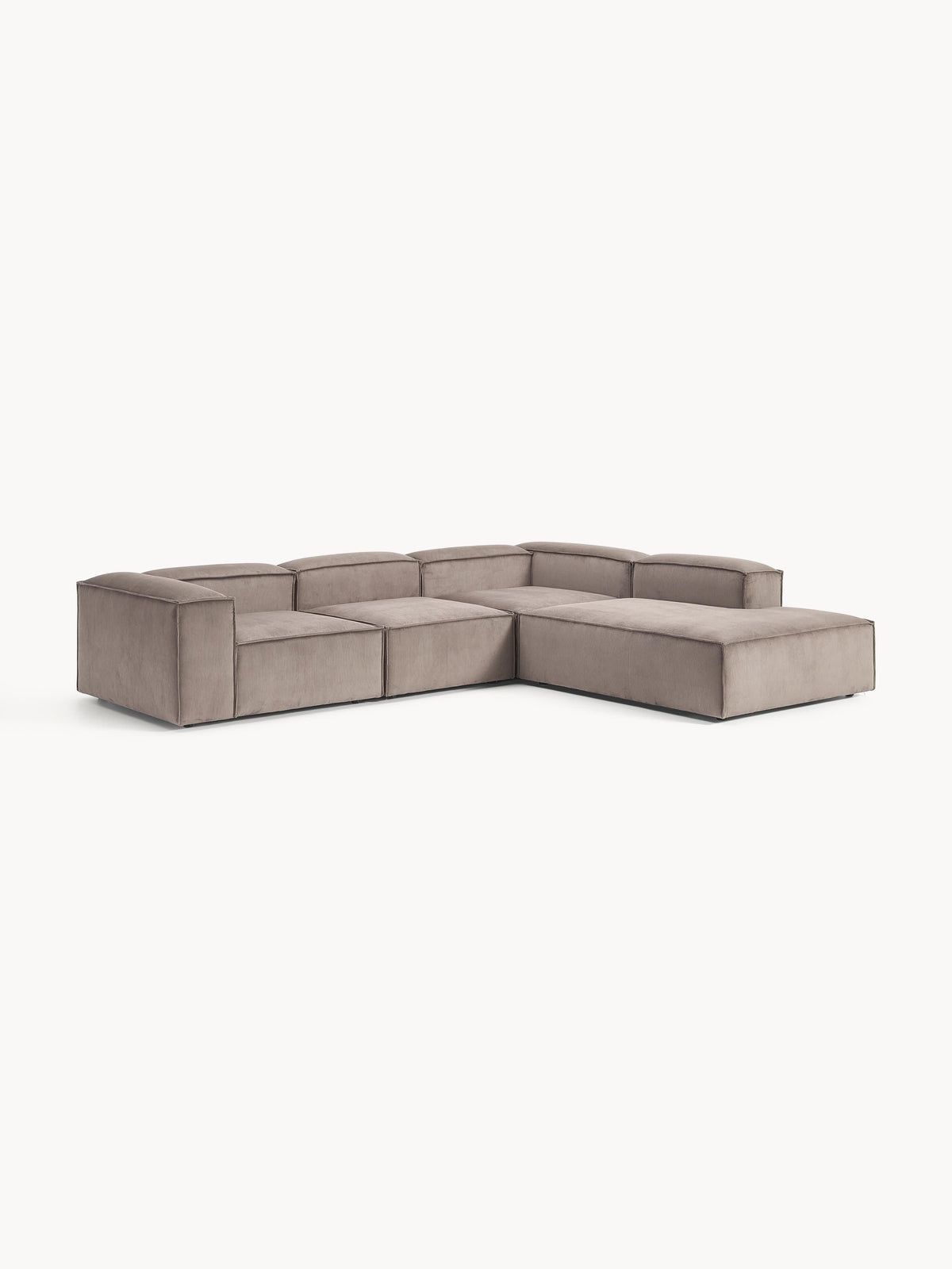Lenroven Modular XL Corduroy Corner Sofa (4-Seater)