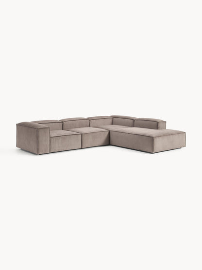 Lenroven Modular XL Corduroy Corner Sofa (4-Seater)