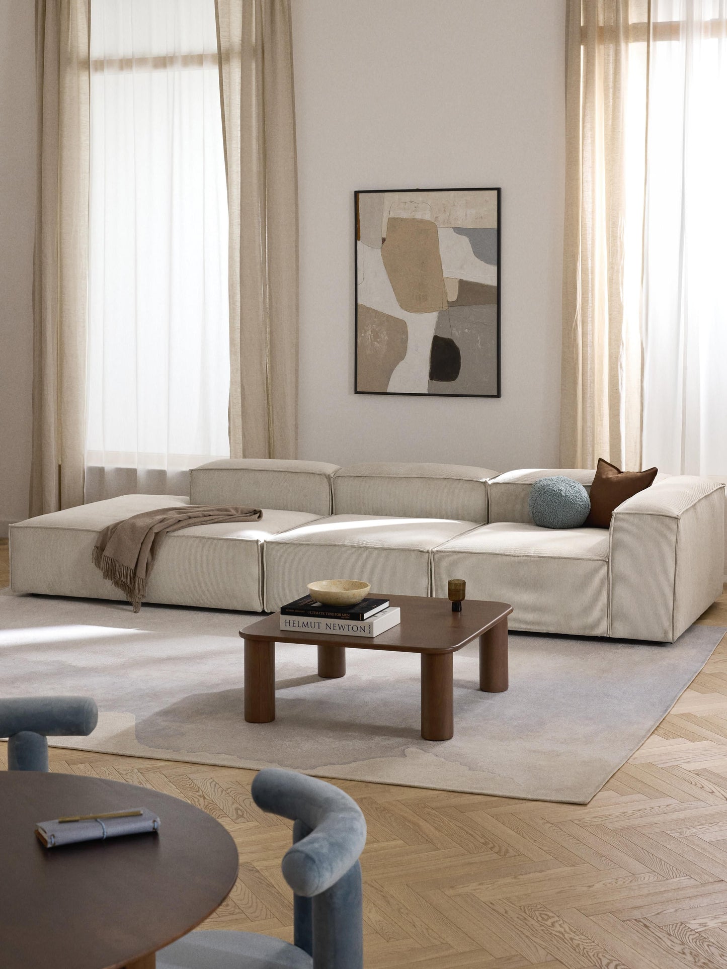 Lenroven Modular XL Corduroy Ottoman