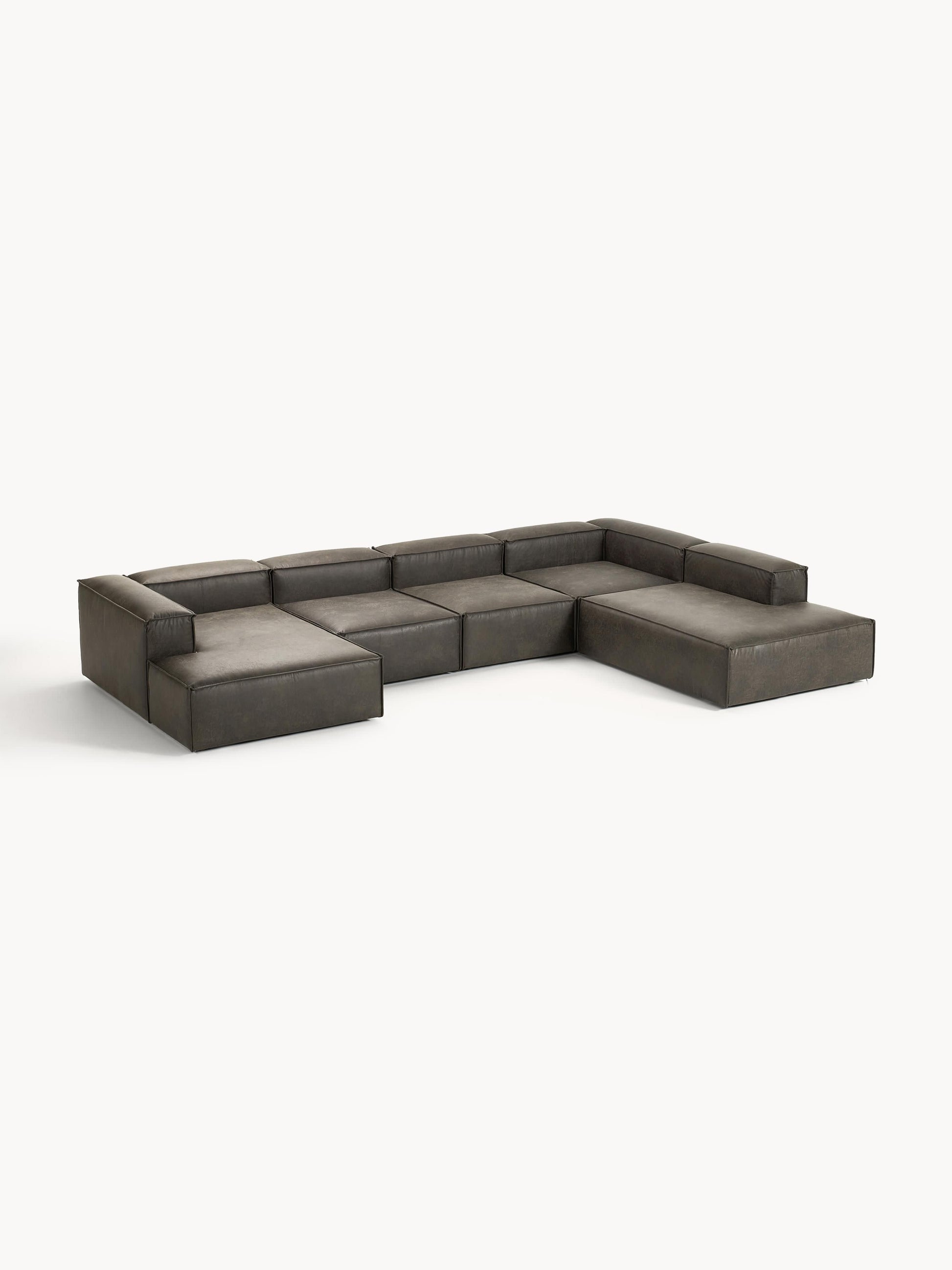 Lenroven Modular XL Leather Sofa