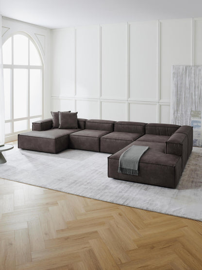 Lenroven Modular XL Leather Sofa