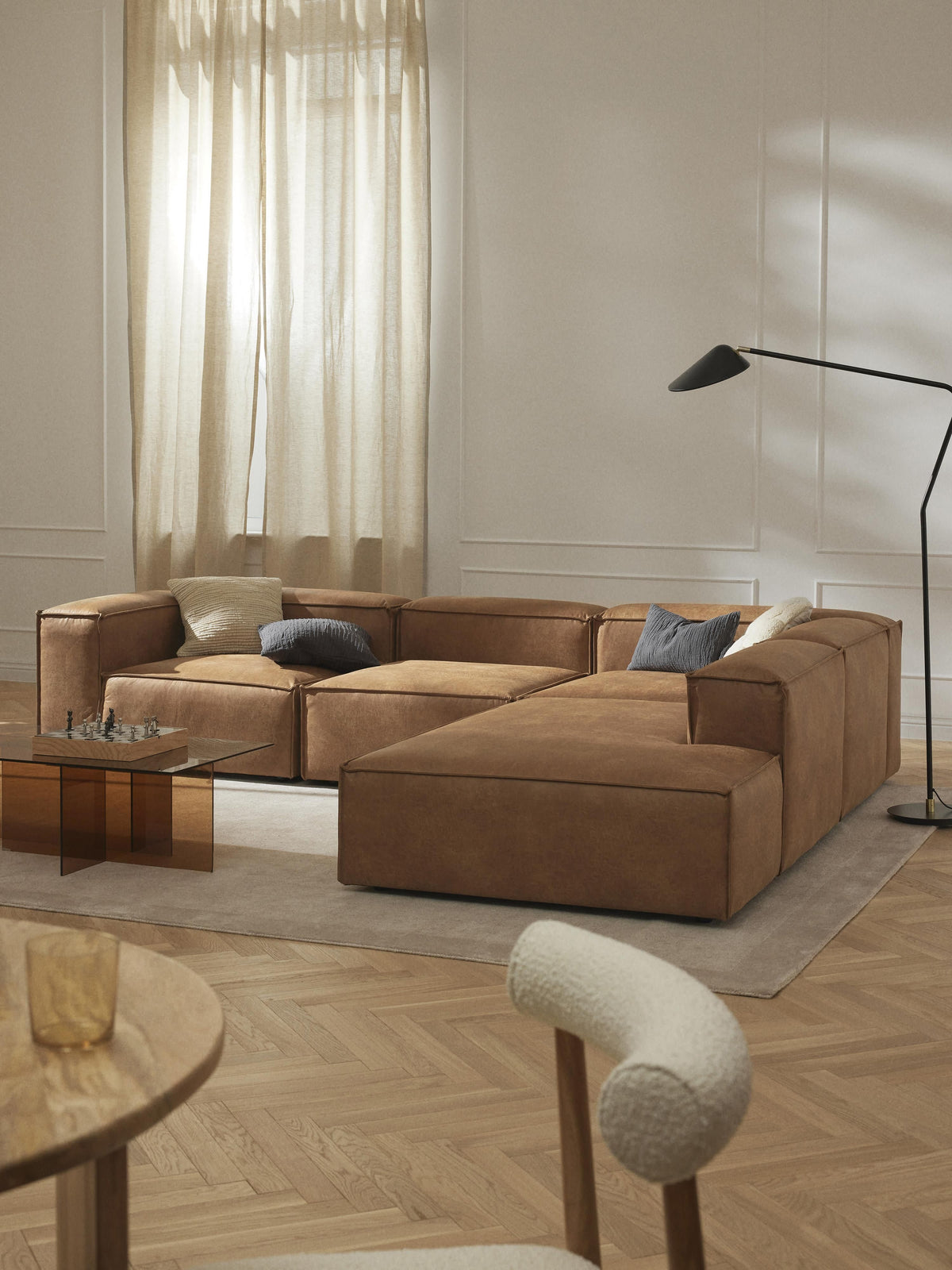 Lenroven Ottoman Module in Leather