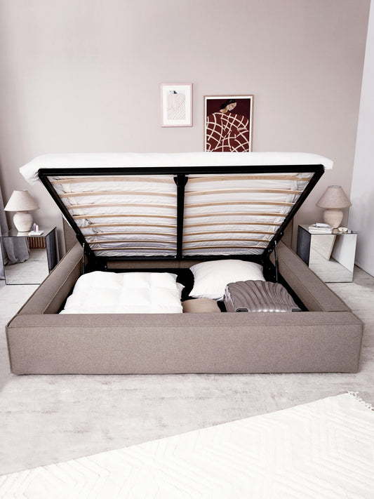 Lenroven Storage Bed, Upholstered