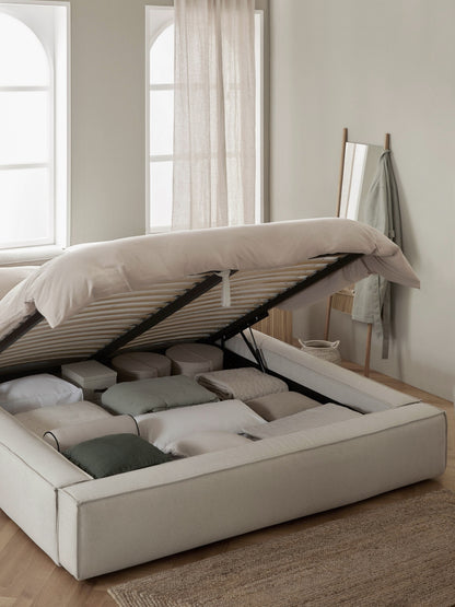 Lenroven Storage Bed, Upholstered