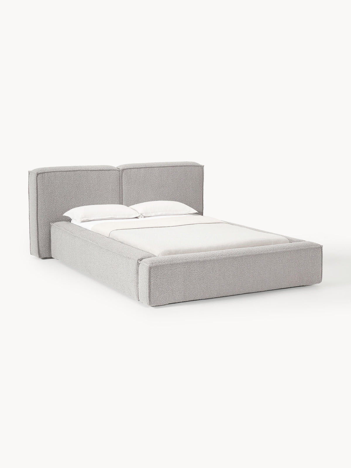 Lenroven Upholstered Bed in Bouclé