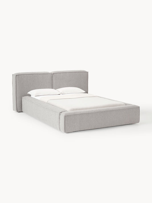 Lenroven Upholstered Bed in Bouclé