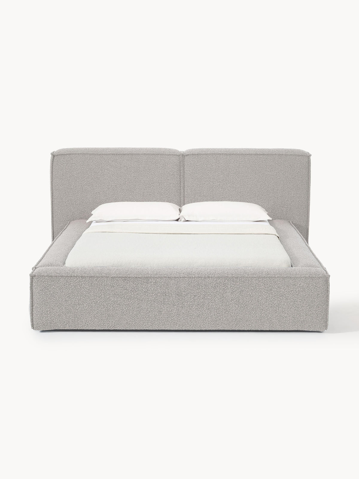 Lenroven Upholstered Bed in Bouclé