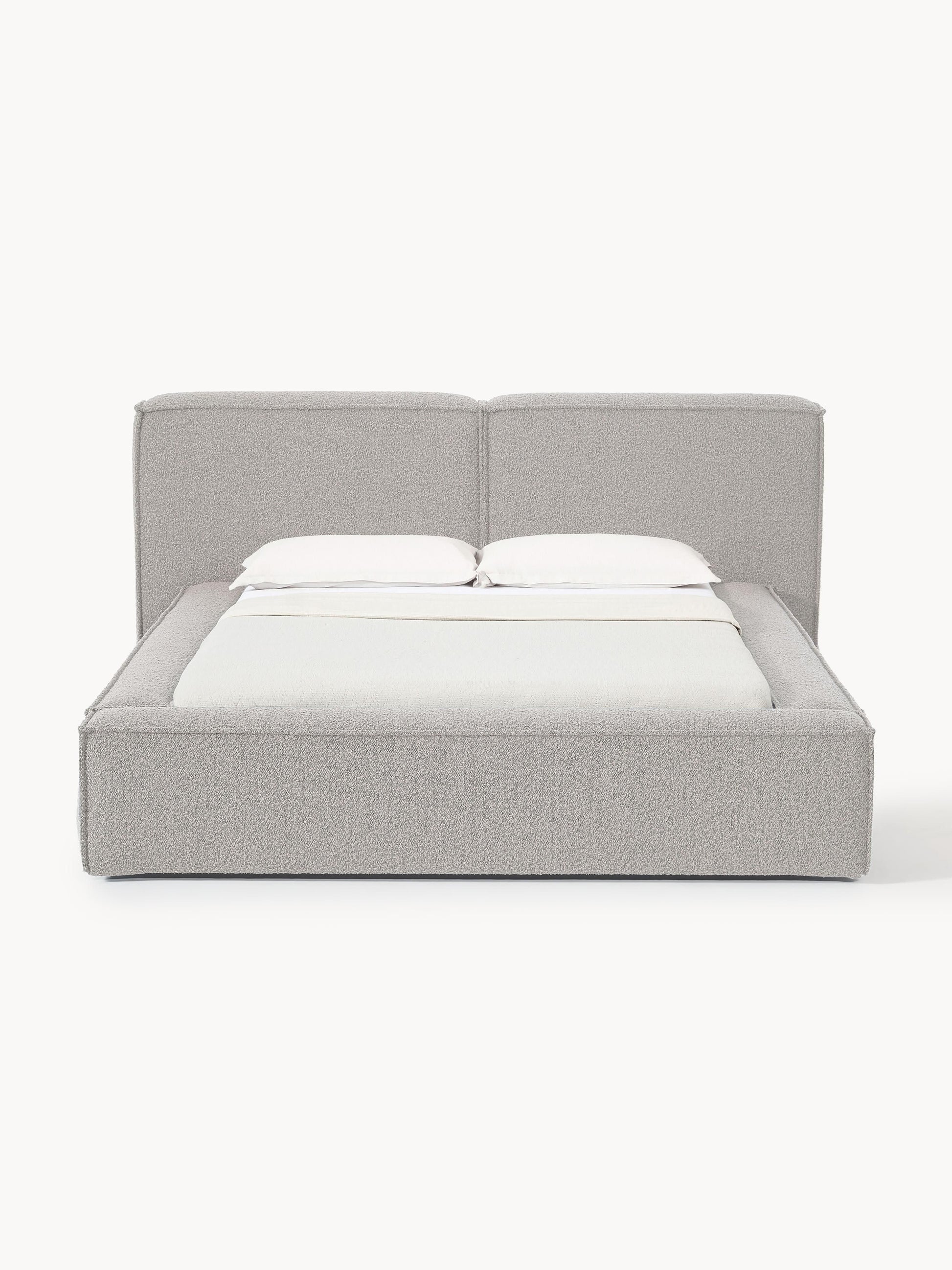 Lenroven Upholstered Bed in Bouclé