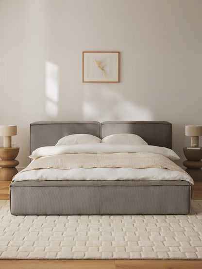 Lenroven Upholstered Storage Bed in Corduroy