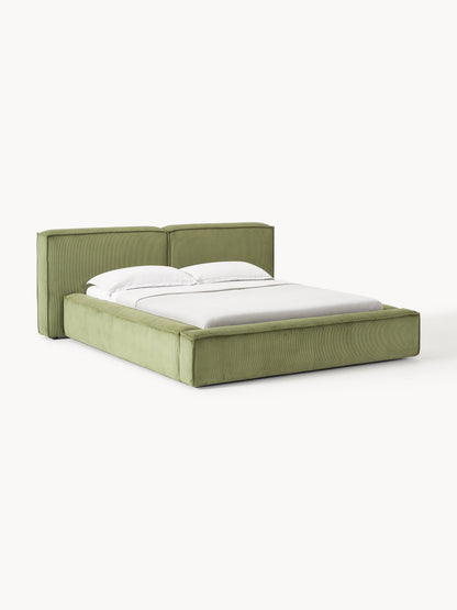 Lenroven Upholstered Storage Bed in Corduroy