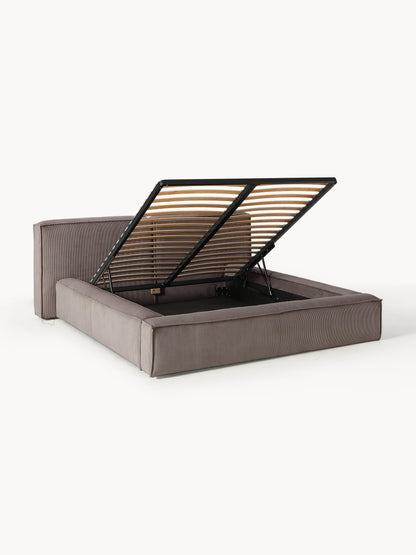 Lenroven Upholstered Storage Bed in Corduroy