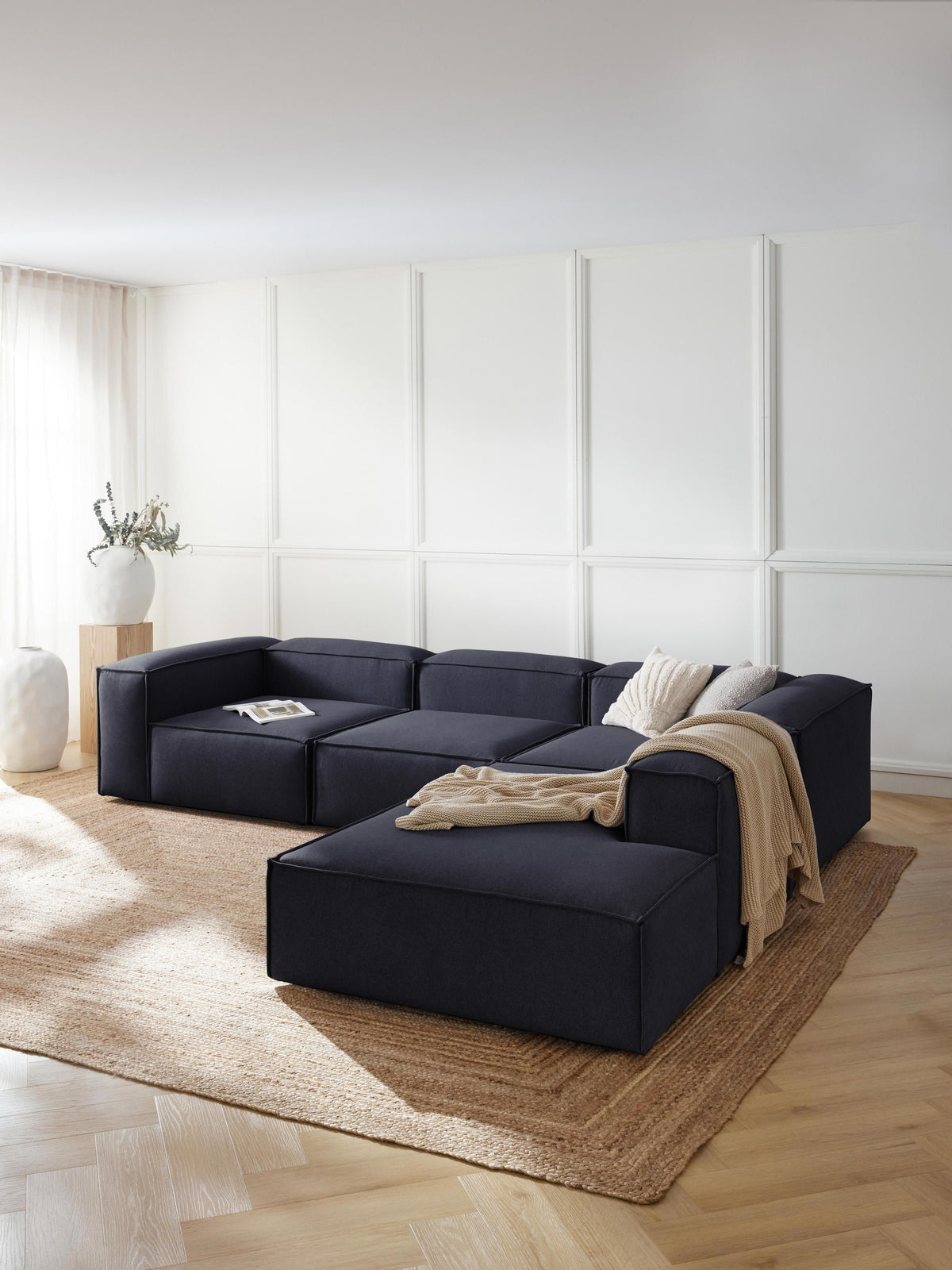 Lenroven XL Modular Corner Sofa, 4-Seater