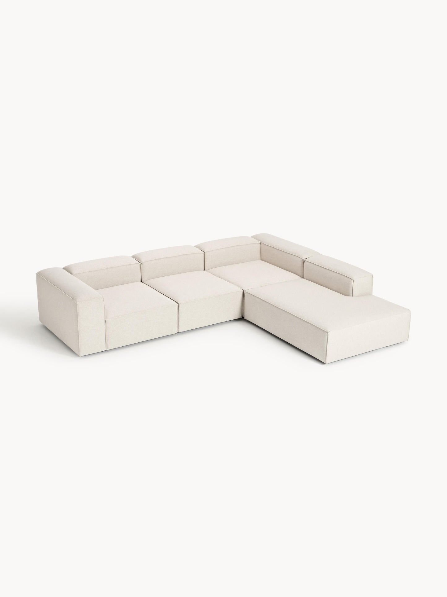 Lenroven XL Modular Corner Sofa in Linen Blend (4-Seater)