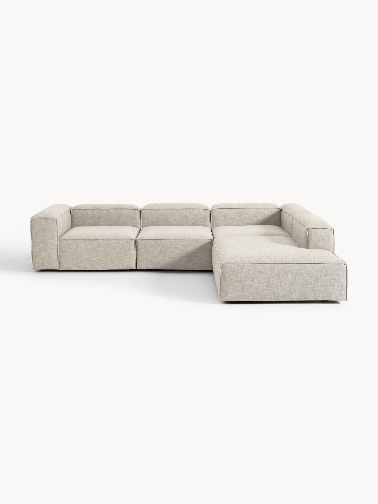 Lenroven XL Modular Corner Sofa in Linen Blend (4-Seater)