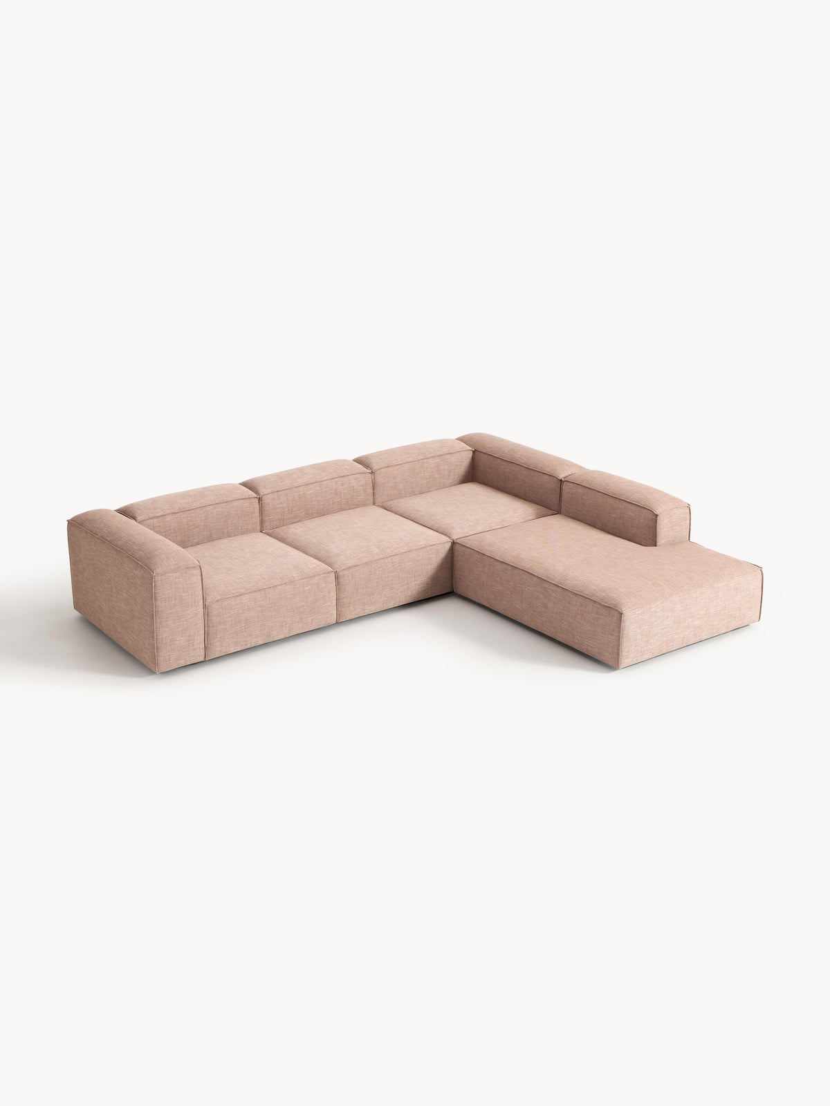 Lenroven XL Modular Corner Sofa in Linen Blend (4-Seater)