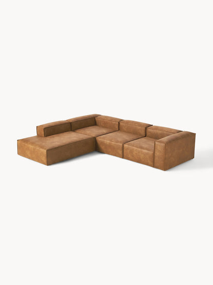 Lenroven XL Modular Leather Corner Sofa (4-Seater)