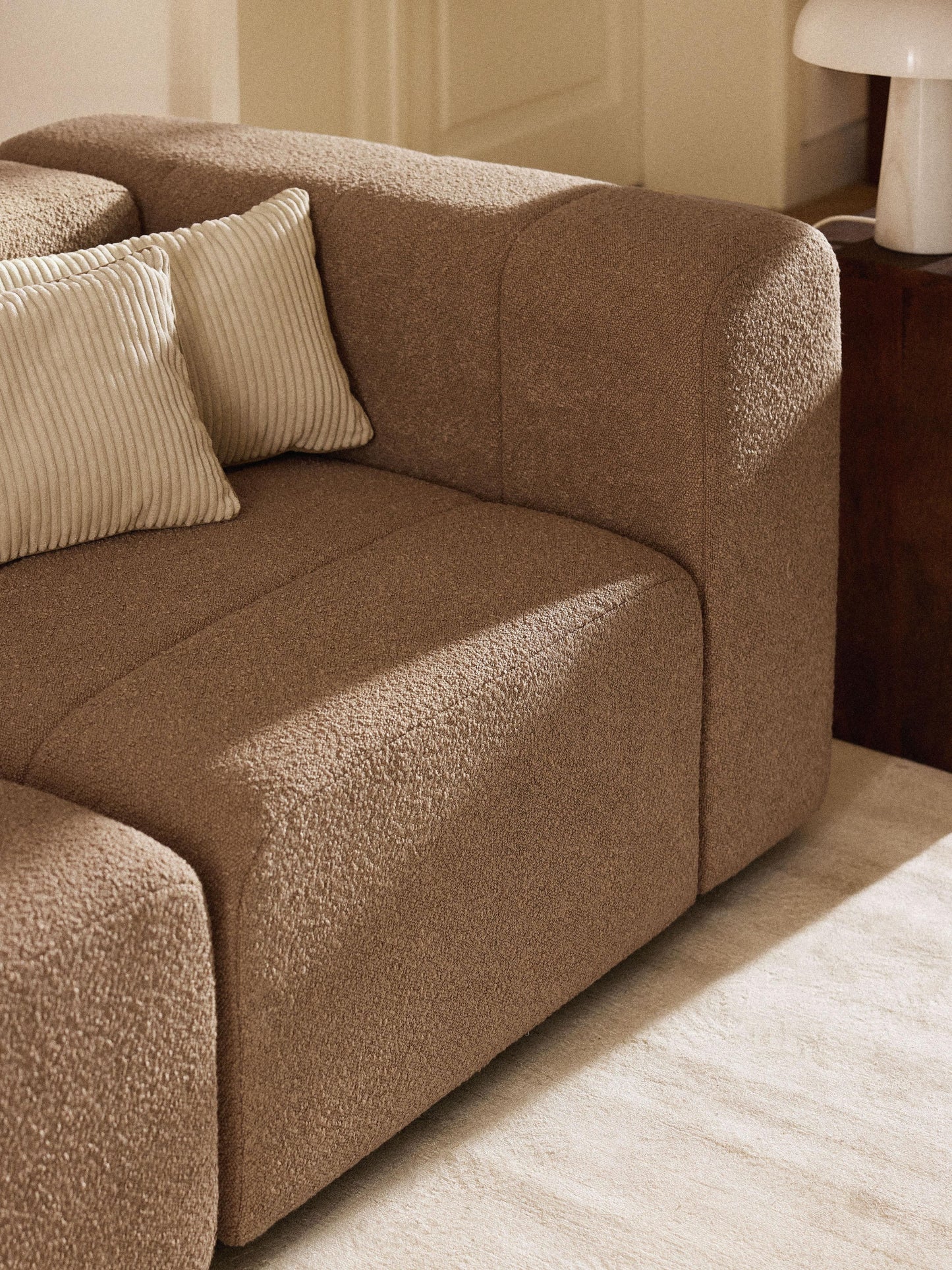 Lenucci Corner Module in Bouclé