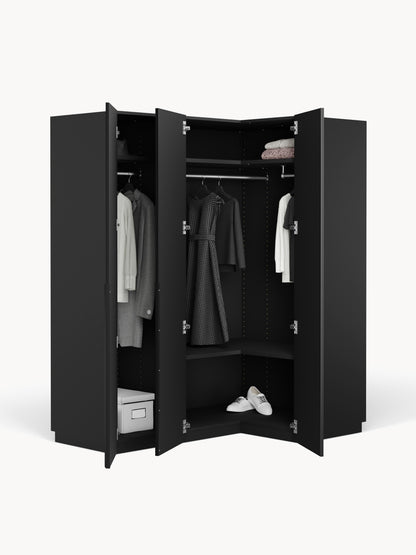 Lenvino Modular Corner Wardrobe, 165 cm Wide, in Various Sizes