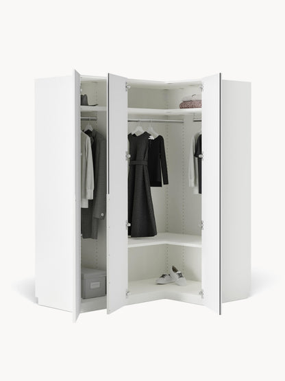 Lenvino Modular Corner Wardrobe, 165 cm Wide, in Various Sizes