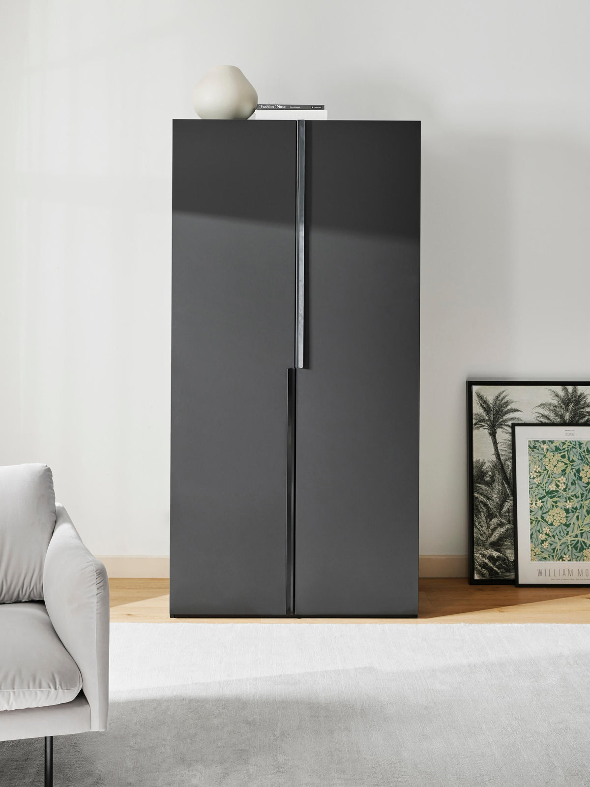 Lenvino Modular Hinged-Door Wardrobe, 100 cm Wide, in Various Sizes
