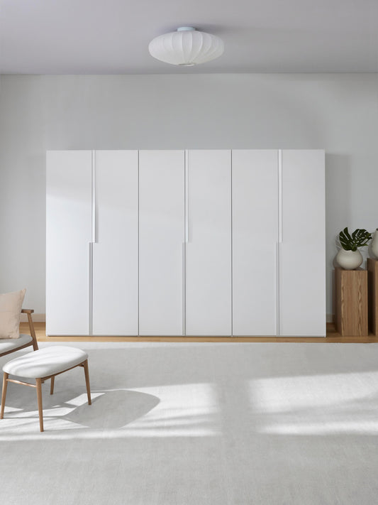 Lenvino Modular Hinged-Door Wardrobe, 300 cm Wide, in Various Sizes
