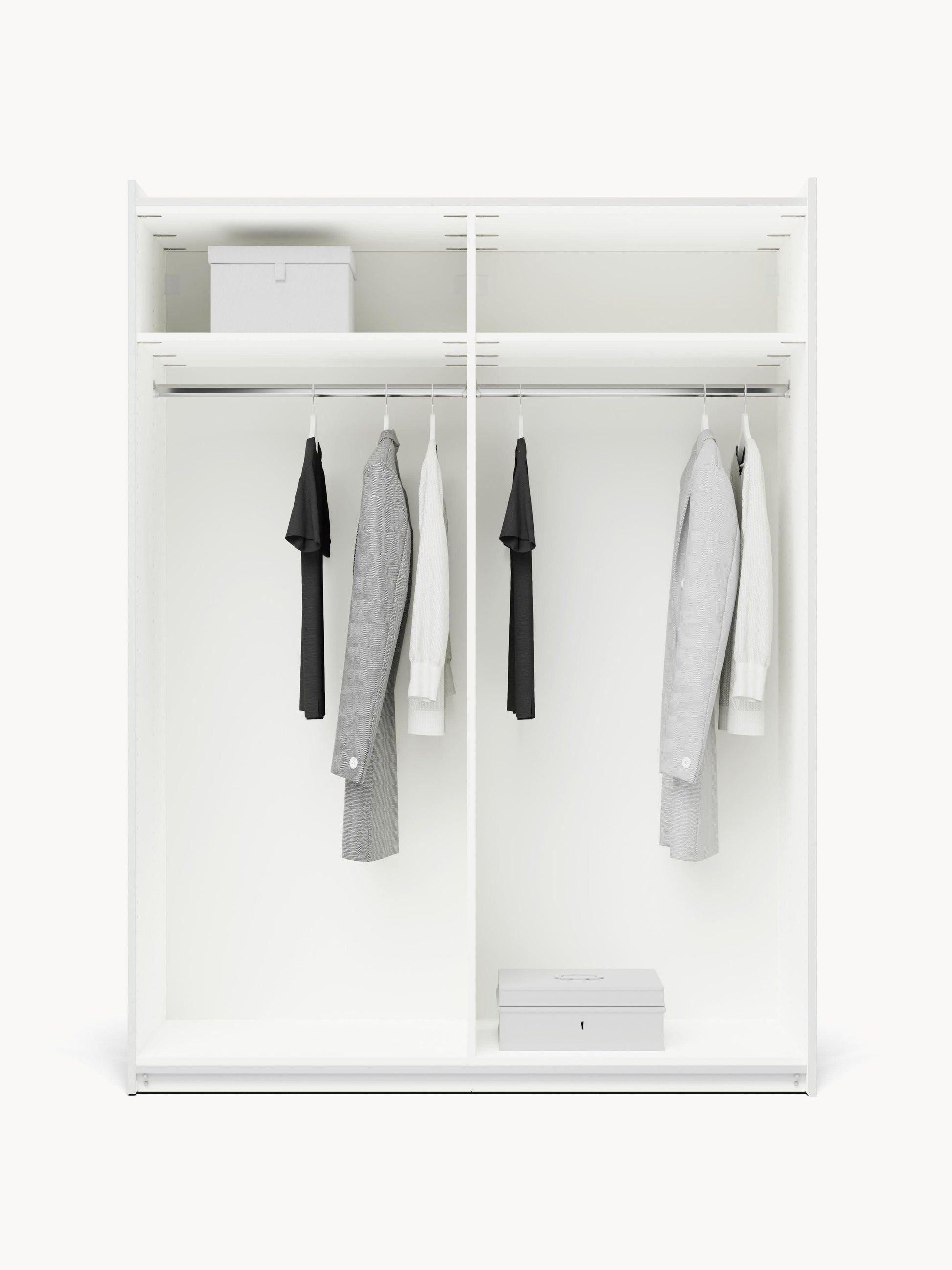 Lenvino Modular Sliding-Door Wardrobe, 150 cm Wide, in Various Sizes
