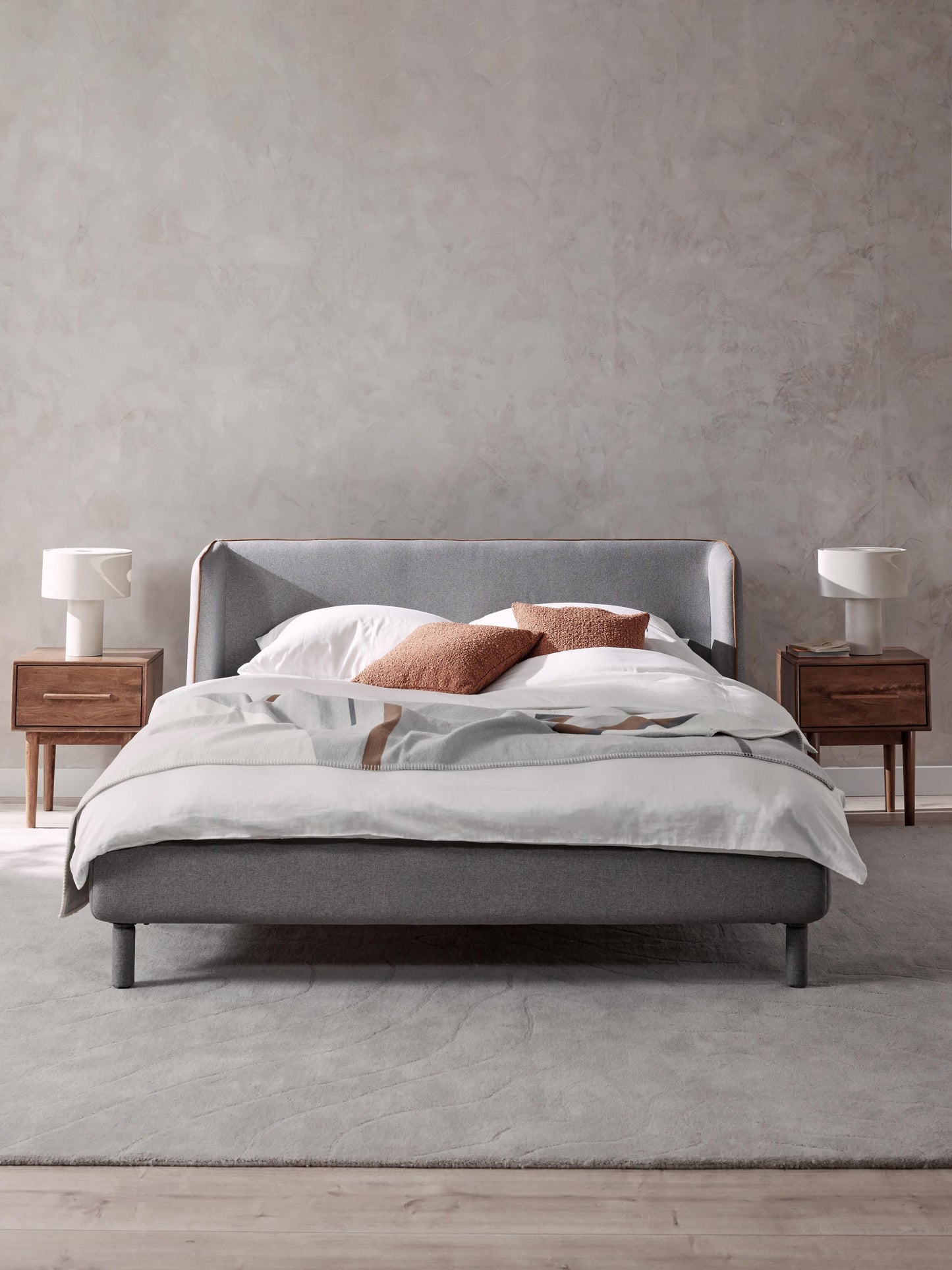 Lumatri Upholstered Bed with Headboard