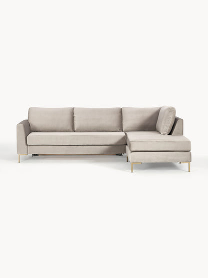 Lunbero Sofa Bed in Velvet with Mattress, 3-Seater