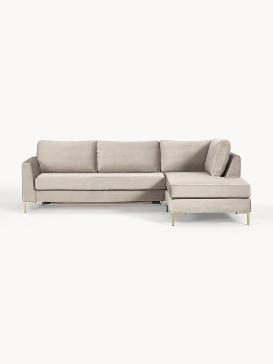 Lunbero Sofa Bed in Velvet with Mattress, 3-Seater