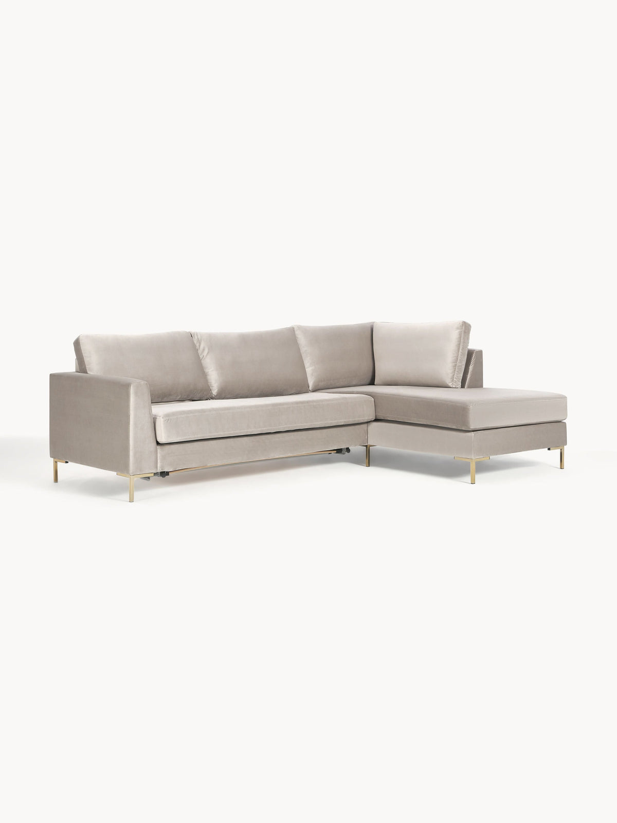 Lunbero Sofa Bed in Velvet with Mattress, 3-Seater