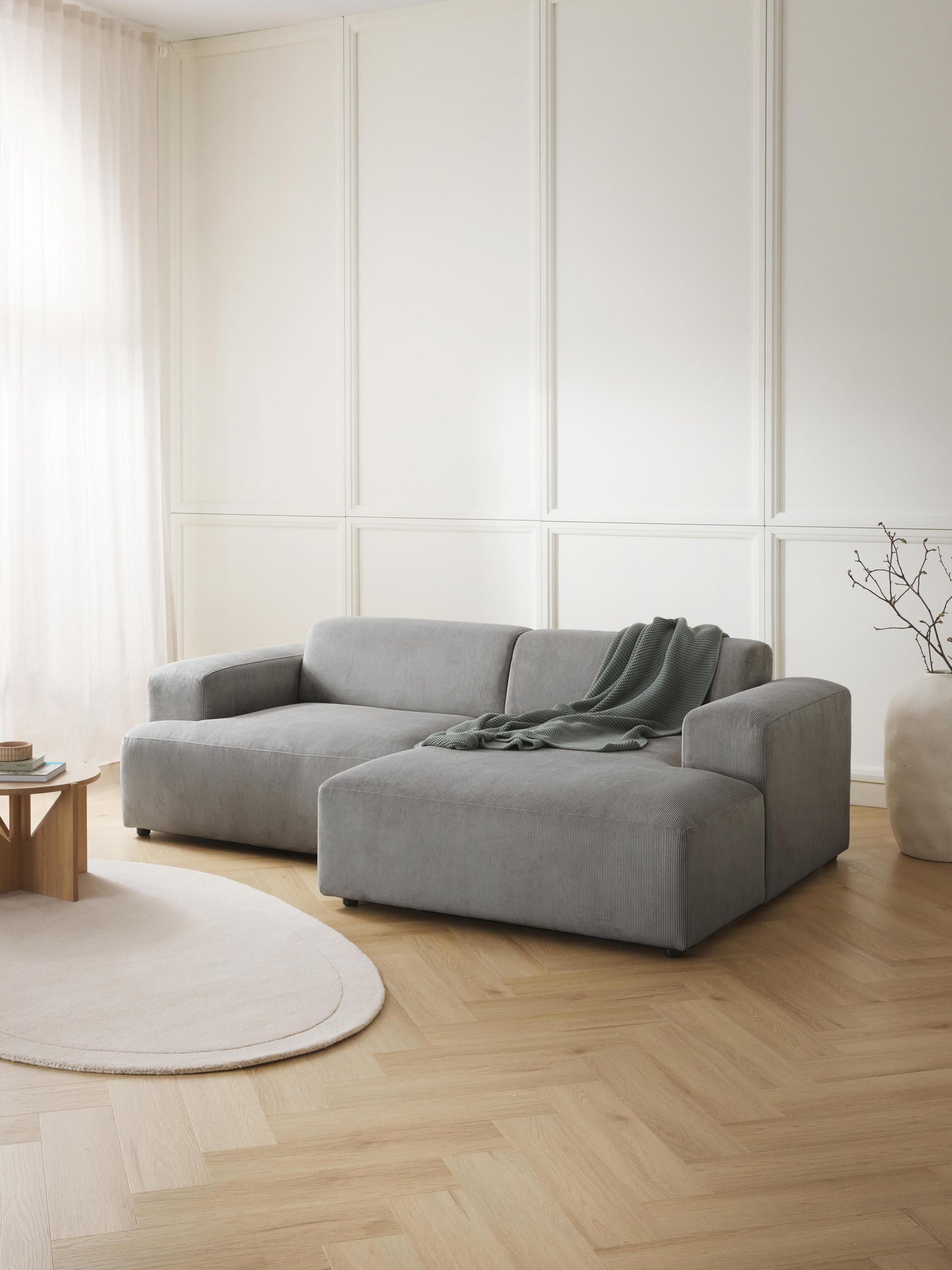 Melvorna Corner Sofa (3-Seater) in Corduroy