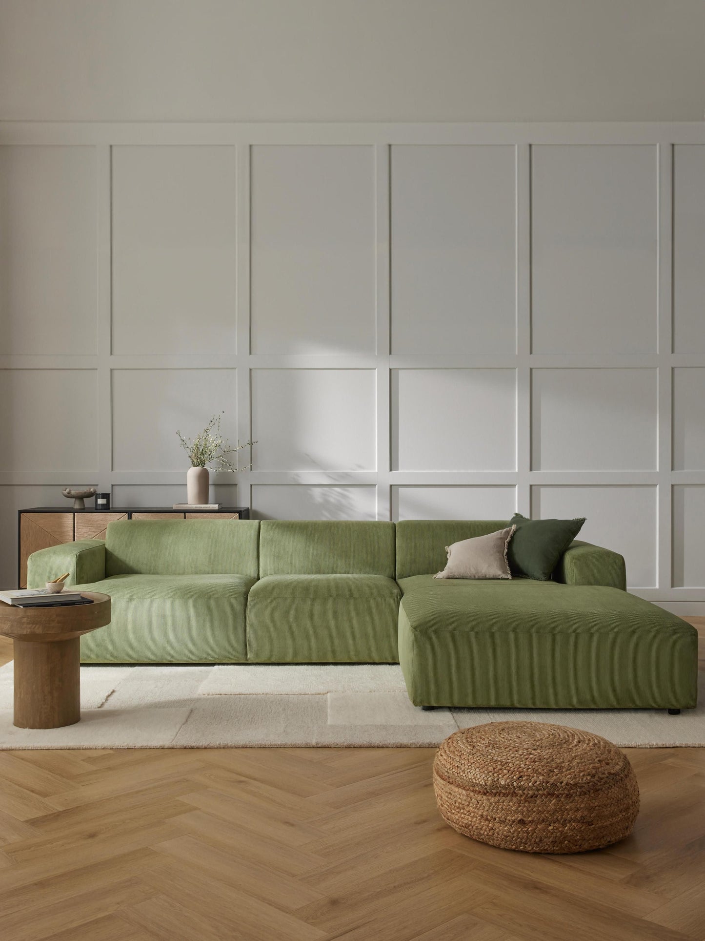 Melvorna Corner Sofa in Corduroy (4-Seater)