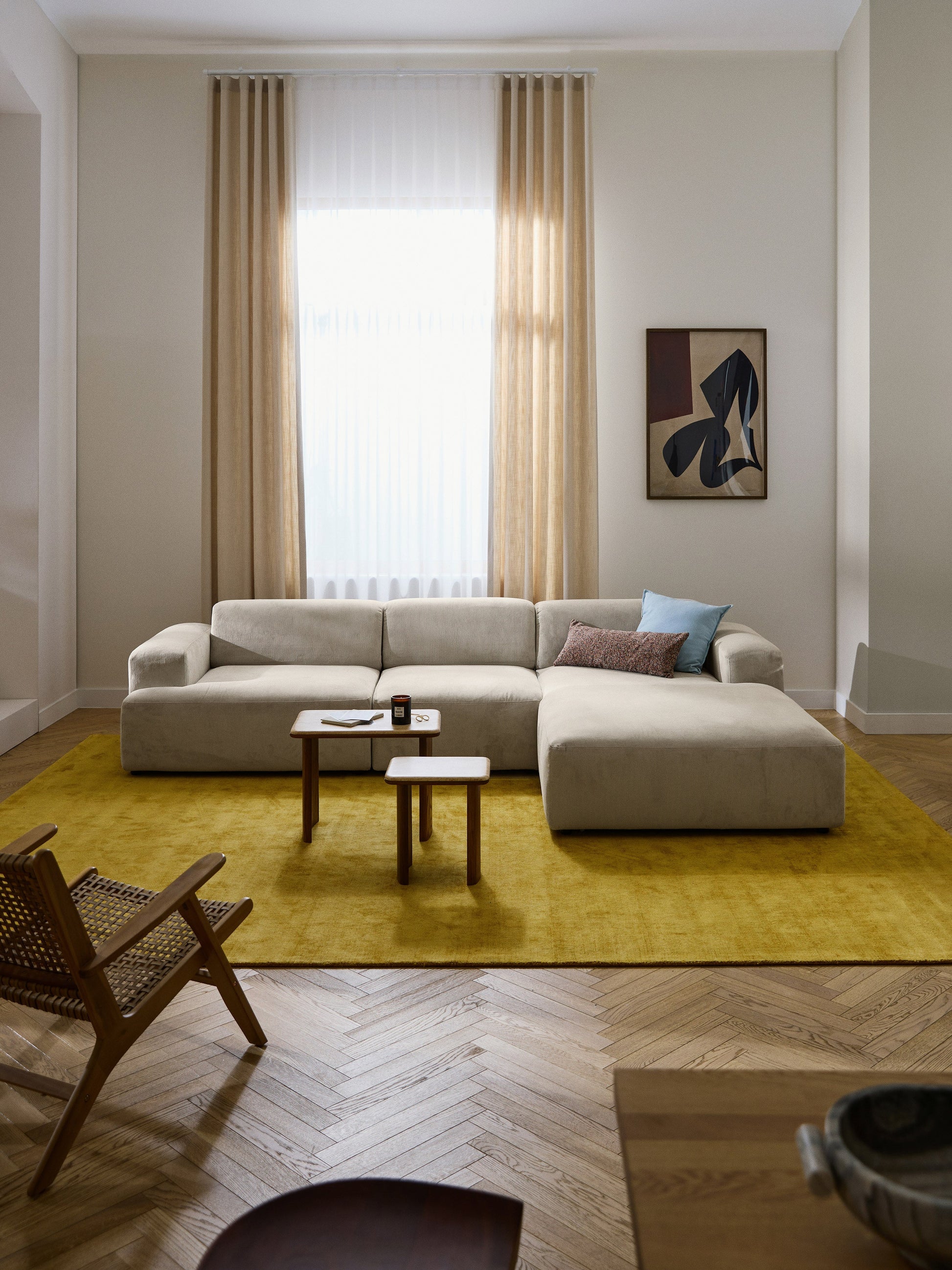Melvorna Corner Sofa in Corduroy (4-Seater)