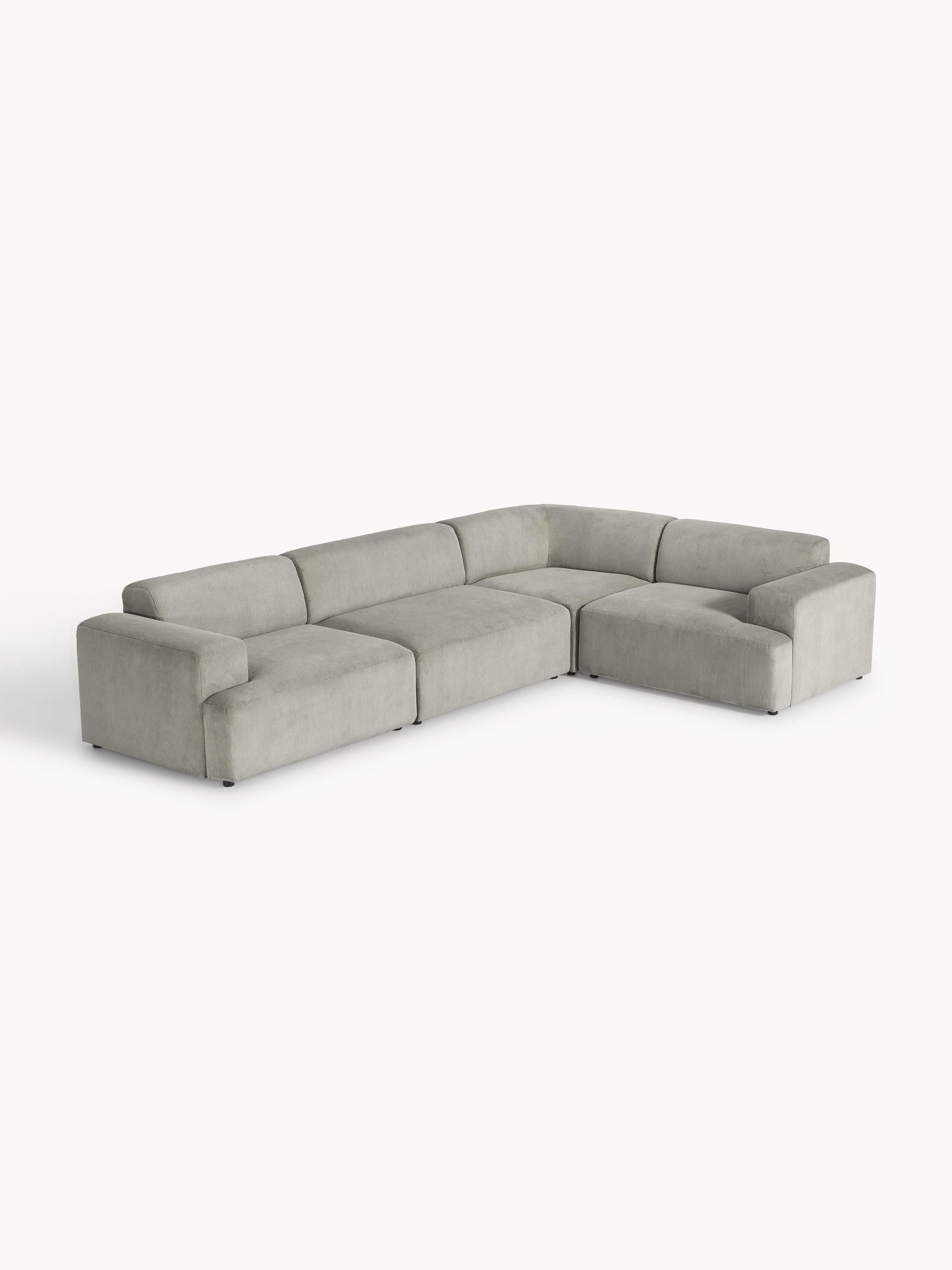 Melvorna Large Corner Sofa in Corduroy (4-Seater)