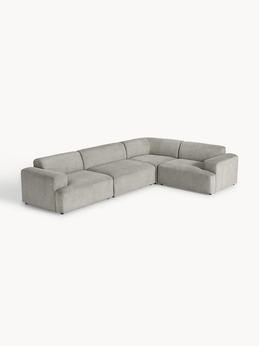 Melvorna Large Corner Sofa in Corduroy (4-Seater)