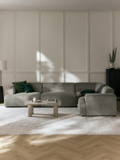 Melvorna Large Corner Sofa in Corduroy (4-Seater)