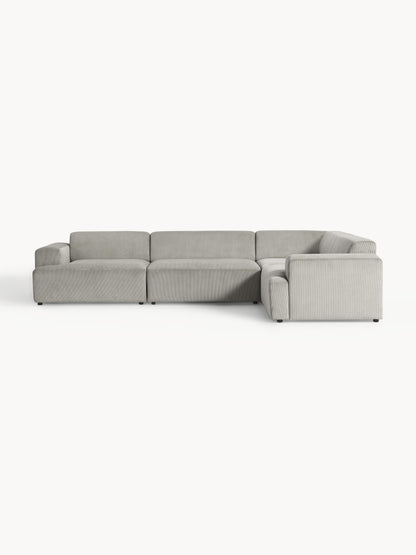 Melvorna Large Corner Sofa in Corduroy (4-Seater)