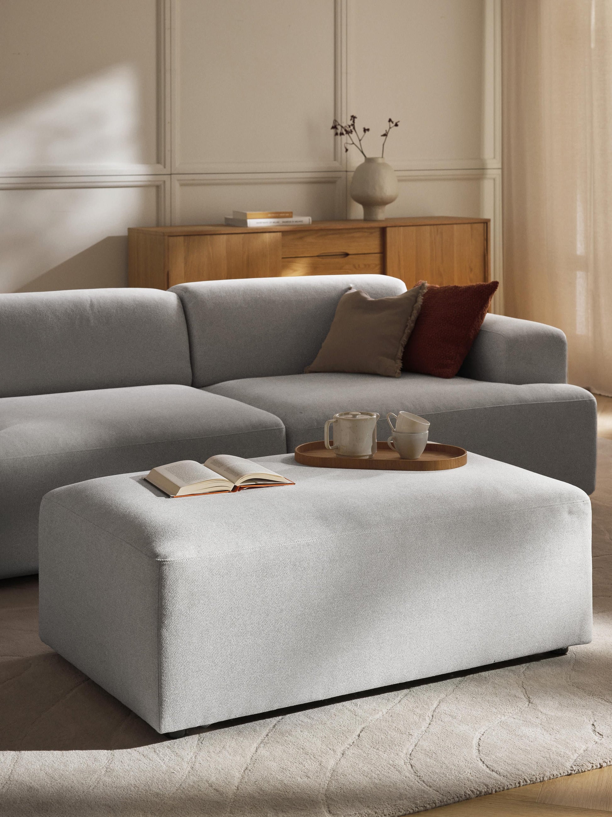 Melvorna Ottoman, XL, W 116 x D 72 cm