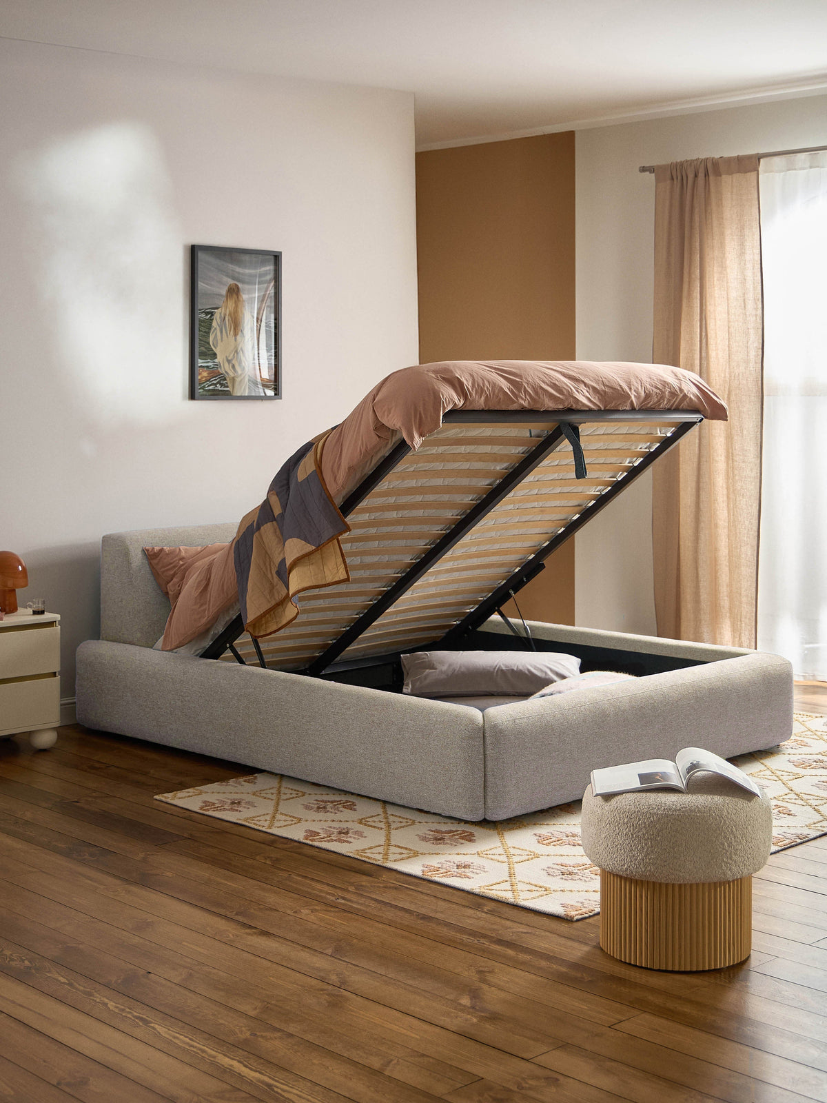 Melvorna Upholstered Storage Bed