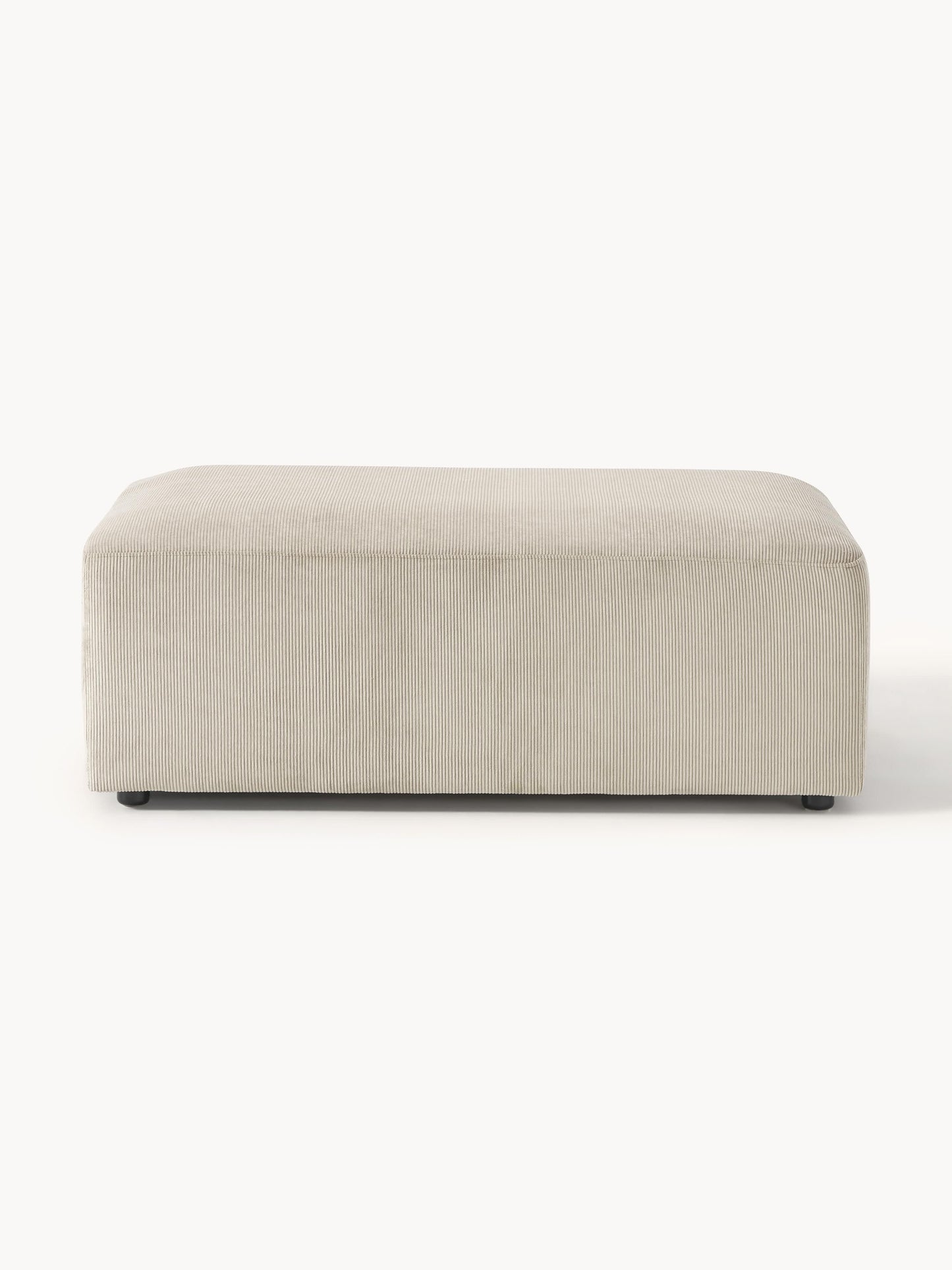 Melvorna XL Ottoman in Corduroy, W 116 x D 72 cm