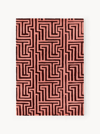 Montino Wool Hand-Tufted Rug with Raised High-Low Texture