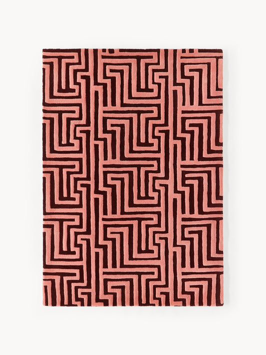 Montino Wool Hand-Tufted Rug with Raised High-Low Texture
