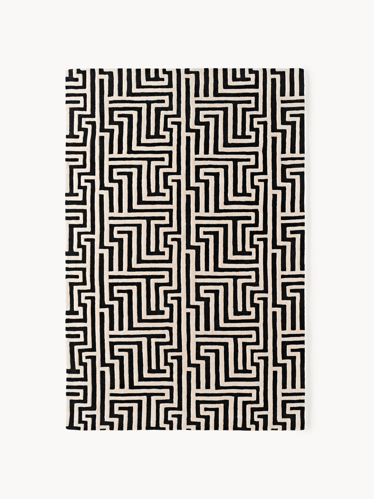 Montino Wool Hand-Tufted Rug with Raised High-Low Texture